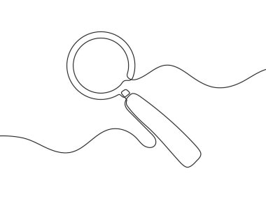 Sürekli olarak ikon vektörü büyütülüyor. Cam, ekipmanları analitik olarak, arama işareti olarak dahil ediyor. Lupe, odaklanma sembolü..