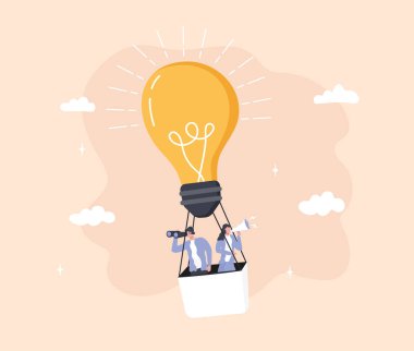 Ofis çalışanları ampul şeklinde bir sıcak hava balonuyla uçuyor. İnternette ara, sorunu çöz. Askerler yeni eleman arıyor.