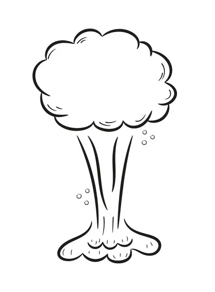 Explosión Bomba Garabato Humo Nube Elemento Bomba Comic Wow Boom Ilustración De Stock