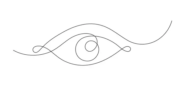 Minimalistische Vektorillustration Mit Einer Einzigen Kontinuierlichen Linienzeichnung Eines Weiblichen Auges Stockillustration