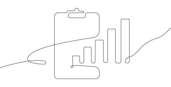 Zwischenablage Mit Durchgehendem Zeichenstil Mit Einem Wachstumsdiagramm Symbol Als Symbol lizenzfreie Stockvektoren