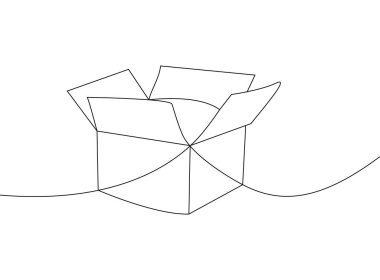 Bu minimalist vektör illüstrasyonuyla paketlemenin basitliğini ve işlevselliğini keşfedin. Aralıksız tek satırlık bir şekilde hazırlanan bu sanat eseri, depolamayı sembolize eden bir kutu tasvir ediyor.
