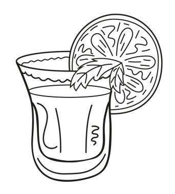 Popüler kokteyller. Mojito, Margarita, Daiquiri, Tequila, Wine, Cosmopolitan ve daha niceleri gibi ikonik alkollü içecekleri içerir. Dekoratif karalama tarzı öğeler menüler, bar promosyonları, parti davetiyeleri veya yaz içkisi temalı tasarımlar için mükemmeldir..