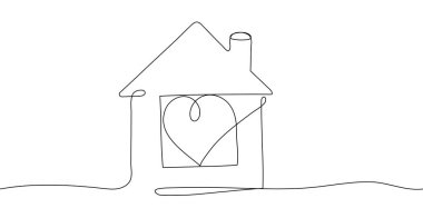 Tasarıma kalbi entegre olmuş bir evin minimalist çizgisi sanat tasviri sevgiyi, evi, aileyi ve sıcaklığı sembolize ediyor. Logolarda kullanıma uygun temiz ve modern estetik, emlak markalaşması, evde bakım hizmetleri veya duygusal tasarım