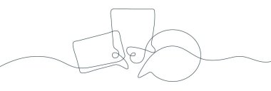 Zarif bir konuşma balonu vektör simgesi. İletişim, sohbet uygulamaları ve çevrimiçi iletişim arayüzleri için minimal ve modern tasarım.