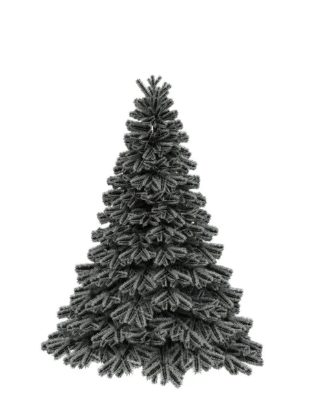 Künstlicher Weihnachtsbaum Mit Weißen Flecken Wie Schnee Isoliertes Rendering — Stockfoto