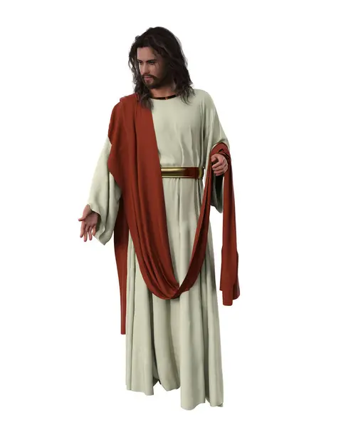 Isolierte Darstellung Von Jesus Christus Der Mit Der Hand Zur lizenzfreie Stockfotos