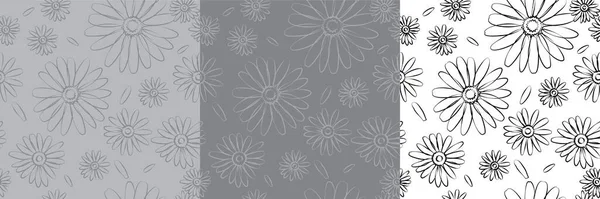 Květinové Pozadí Bílými Sedmikráskami Hladká Organická Textura Počest Dne Matek — Stockový vektor