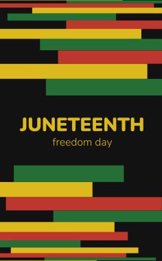 Haziran Özgürlük Günü 'nde. Bağımsızlık ya da Özgürlük Günü. 19 Haziran. Afro-Amerikan tarihi. Poster, tebrik kartı, arkaplan.