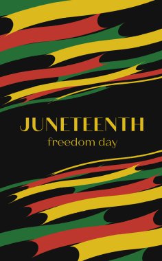Haziran Özgürlük Günü 'nde. Bağımsızlık ya da Özgürlük Günü. 19 Haziran. Afro-Amerikan tarihi. Poster, tebrik kartı, arkaplan.