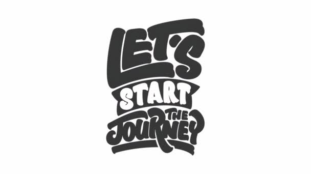 Let Mulai Journey Motivasional Typography Quote — Stok Video