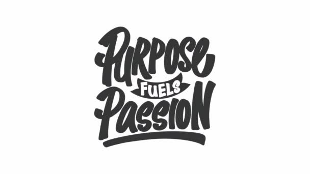Objectif Combustibles Passion Motivation Typographie Citation — Video