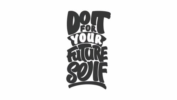 Udělejte Pro Svou Budoucnost Prodejce Motivační Typografie Citace — Stock video