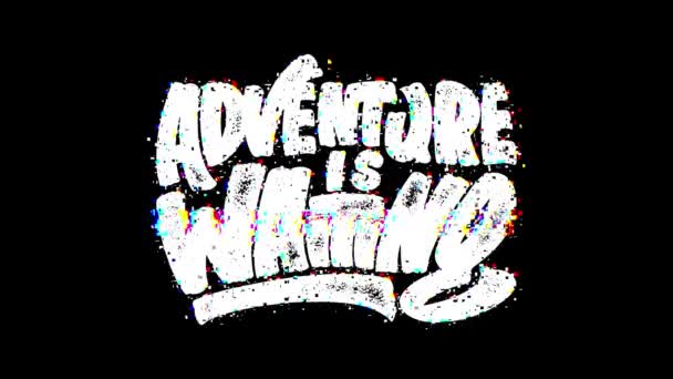 Adventure Waiting Adventure Travel Typography Quote — Video