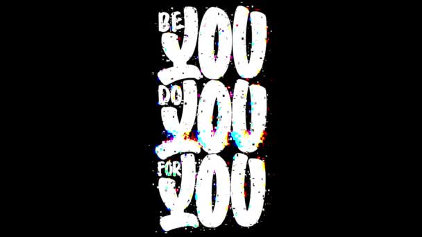 You You You Motivational Typography Quote — Video Stock