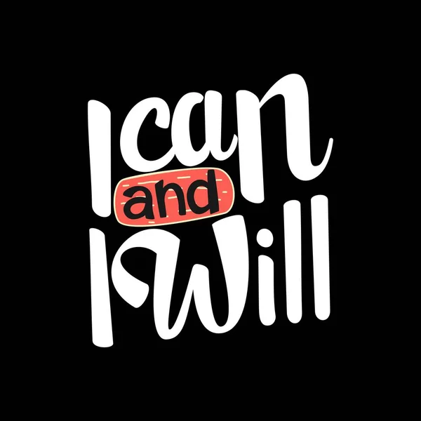 Can Motivational Typography Quote Design Shirt Mug Poster Other Merchandios — 스톡 벡터