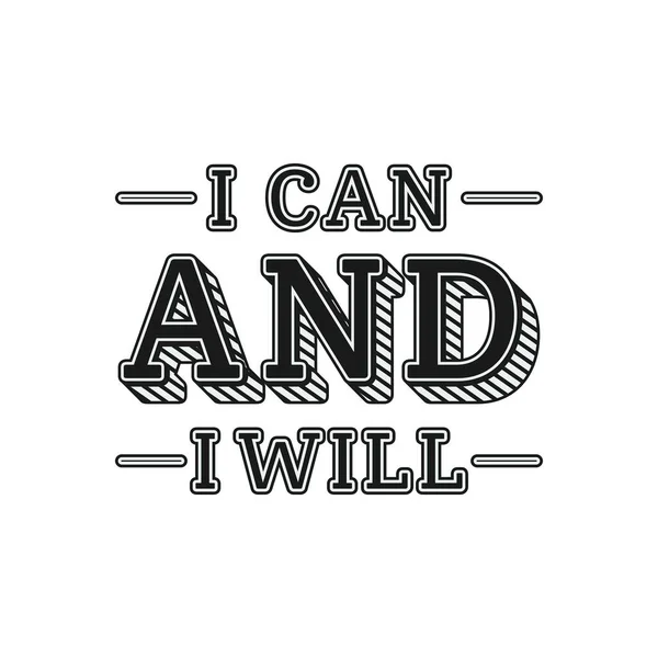 Can Motivational Typography Quote Design Shirt Mug Poster Other Merchandios — 스톡 벡터