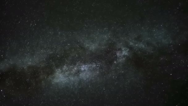 Starry Deep Night Sky Motion View Orion Constellation Falling Stars — Stock videók