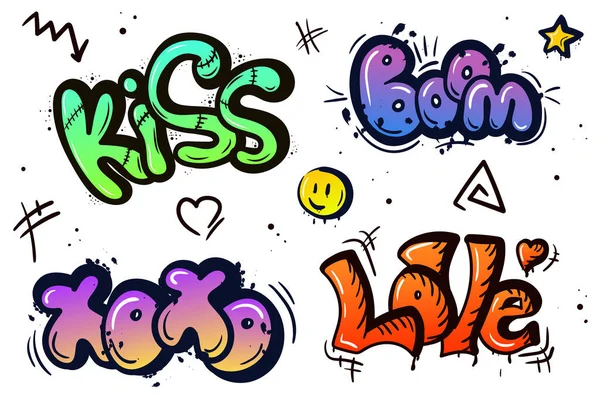 Graffiti Vector Graffito Brushstroke Lettering Graphic Grunge Typography Urban Savage — Stock Vector