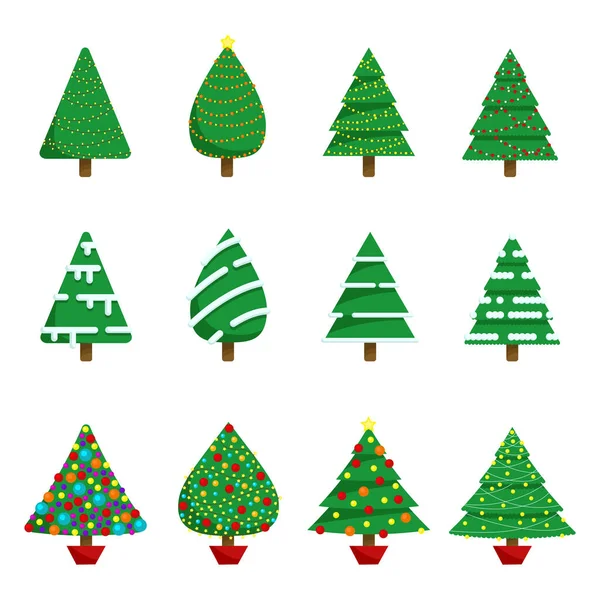 Árvores Natal Pode Ser Usado Para Materiais Impressos Folhetos Cartazes —  Vetores de Stock