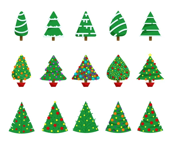 Árboles Navidad Puede Utilizar Para Materiales Impresos Folletos Carteles Tarjetas — Vector de stock