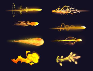 Vfx silah etkisi. Raygun gelecekteki uzaylı silah patlaması. Oyun ya da çizgi roman renkli enerji fazerleri yıldırımları. Lazer silahı. Çizgi film fütüristik çekim etkisi. Uzay astronot silahı saldırısı ayarlandı..