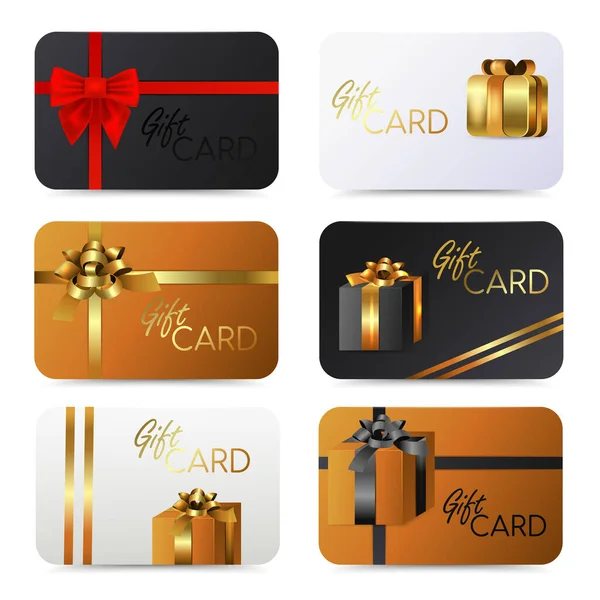Hűségprogram Vásárlói Ajándék Bónusz Kártya Ajándékkártya Sablon — Stock Vector