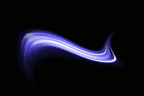 Světle Modrý Twirl Obloukový Světelný Efekt Modré Čáry Světle Modrý — Stockový vektor