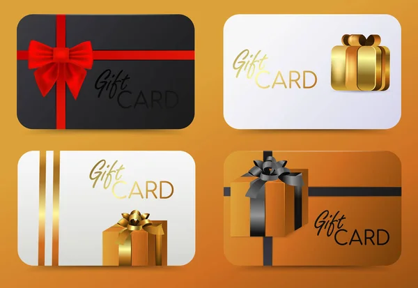 Programme Fidélité Carte Bonus Cadeau Client Modèle Carte Cadeau — Image vectorielle