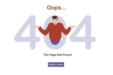İnsan vektörlü 404 hata sayfası. Hata kavramı 404, sayfa bulunamadı, çevrimiçi servis bildirimi.