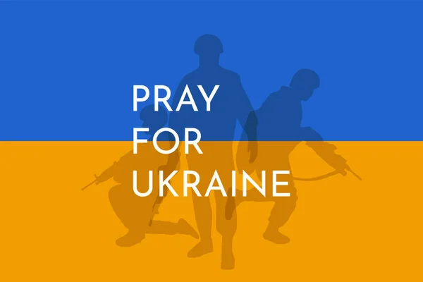Моліться Україну Концепція Української Російської Військової Кризи Конфлікту Між Україною — стоковий вектор