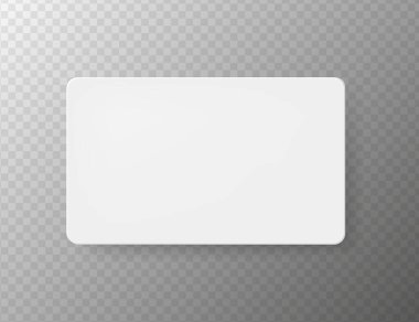 Gerçekçi bir kartvizit. Gerçekçi plastik kart. Hediye kartı kağıdı