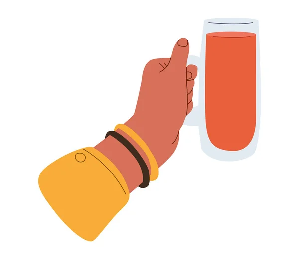 Πιείτε Στο Χέρι Άνθρωποι Που Κρατάνε Κοκτέιλ Από Γυάλινα Μπαρ — Διανυσματικό Αρχείο