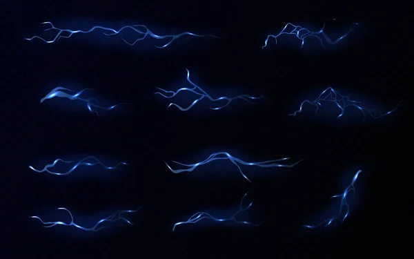 Блискавка Ураження Електричною Грозою Червоний Удар Тріщина Магічна Енергія Спалаху — стоковий вектор