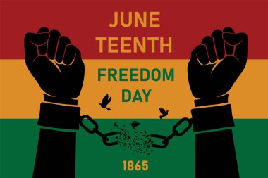 Haziran 'ın özgürlük günü. Özgürlük ya da Özgürlük Günü. Yıllık Amerikan bayramı, 19 Haziran 'da kutlandı. Afrika Amerika Kurtuluş Günü