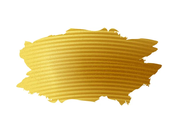 Pincel Dourado Abstrato Ouro Brilhando Ilustração Arte Texturizada Mancha Tinta —  Vetores de Stock