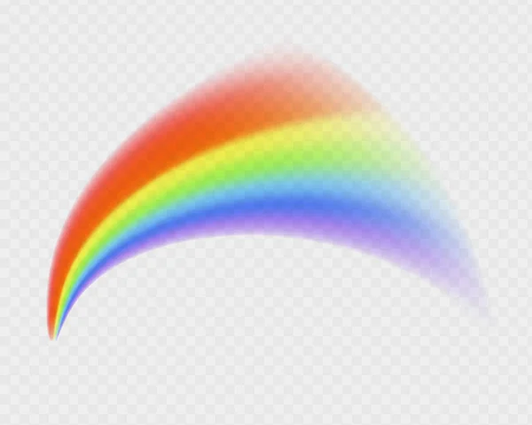 虹の形の現実的なベクトル キラキラと輝く星 ベクトルイラスト あなたのデザインとビジネスのための虹の効果 — ストックベクタ