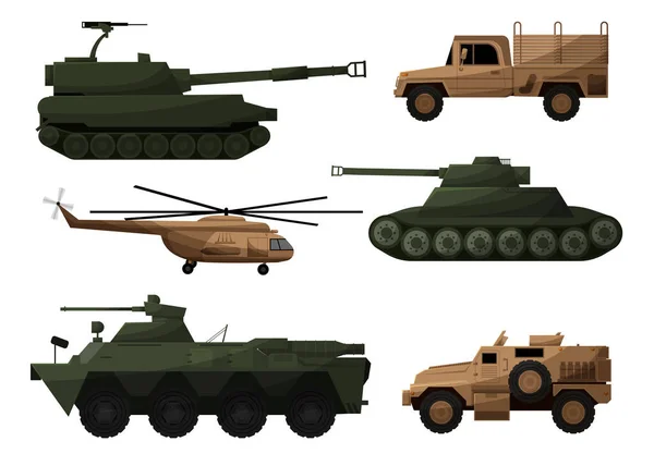 Vojenská Výroba Nový Typ Zbraňové Ploché Vektorové Ilustrace — Stockový vektor