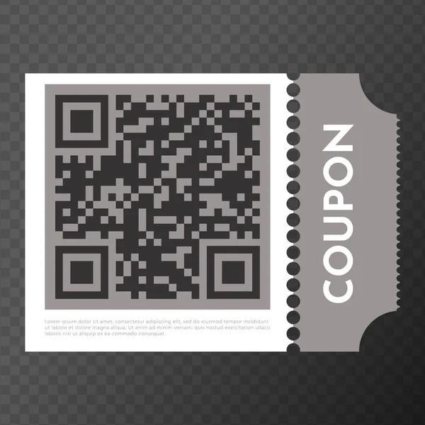 Coupon Promotie Verkoop Coupon Mode Ticket Kaart Korting Bon Couponbarcode — Stockvector