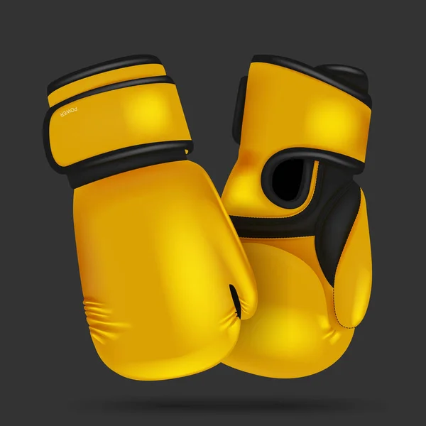 Color Boxing Gloves Sport Hands Punch Items Boxers Equipment Isolated — Stock Vector