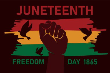 Haziran 'ın özgürlük günü. Özgürlük ya da Özgürlük Günü. Yıllık Amerikan bayramı, 19 Haziran 'da kutlandı. Afrika Amerika Kurtuluş Günü