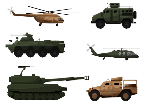 Equipo Producción Militar Nuevo Tipo Arma Ilustración Vectorial Plana — Vector de stock