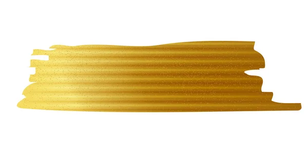 Pincel Dourado Abstrato Ouro Brilhando Ilustração Arte Texturizada Mancha Tinta — Vetor de Stock