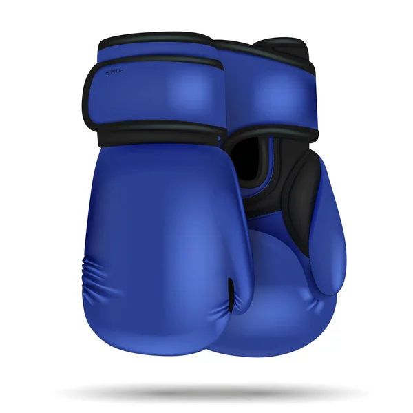 Цветные Боксерские Перчатки Спортивные Руки Бьют Предметы Боксерского Оборудования Трехмерные — стоковый вектор