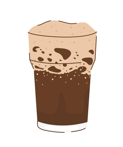 Ζεστό Και Κρύο Ρόφημα Καφέ Ποτό Κύπελλο Διάνυσμα Επίπεδη Εικόνα — Διανυσματικό Αρχείο