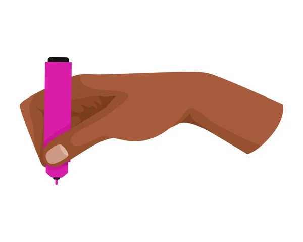 Nástroj Psaní Ruce Pero Tužku Tužku Zvýrazňovač Zvýrazňovač Pero Tužka — Stockový vektor