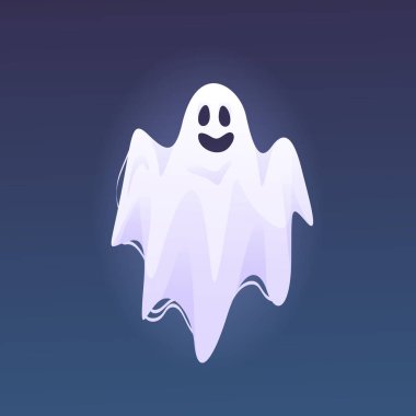 Cadılar Bayramı 'nın Ürkütücü Hayaleti, kostümlü kişilerden soyutlanmış. Cadılar Bayramı korkunç hayalet canavar