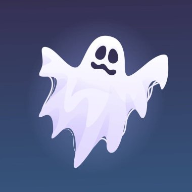 Cadılar Bayramı 'nın Ürkütücü Hayaleti, kostümlü kişilerden soyutlanmış. Cadılar Bayramı korkunç hayalet canavar