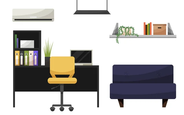 Office Furniture Office Furniture Organizers Accessories Vectyor Illustration Eps10 — Stock Vector
