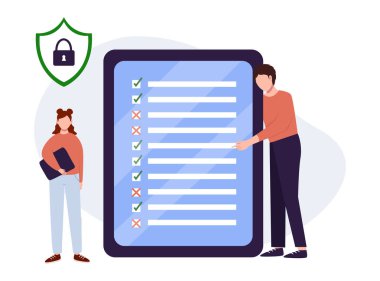 Ebeveyn kontrolü. Ebeveyn kontrol yazılımı, ebeveyn tavsiyesi müziği, çocukların dijital içerik metaforları. Vektör izole kavram metaforları